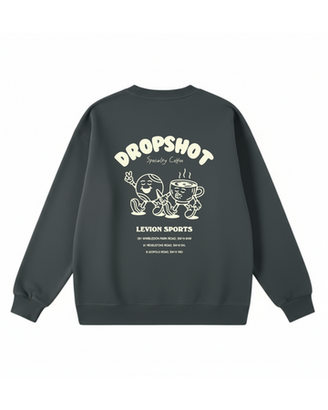 DropShot Coffee Cartoon Charcoal Sweatshirt