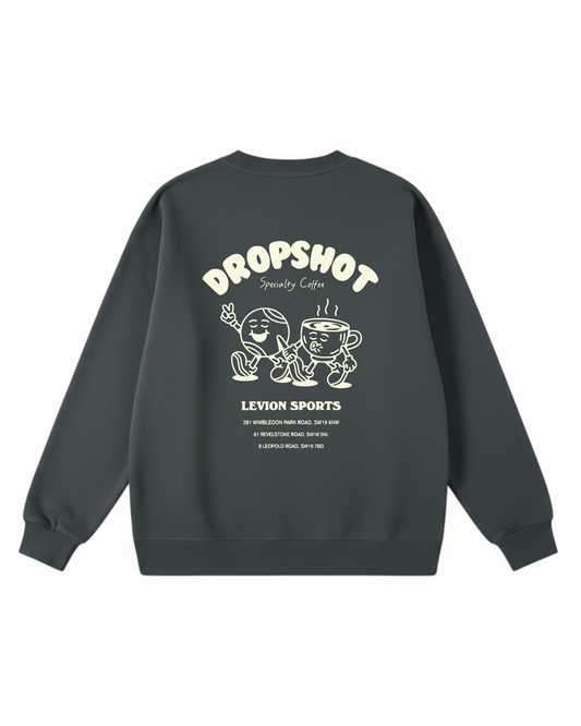 DropShot Coffee Cartoon Charcoal Sweatshirt