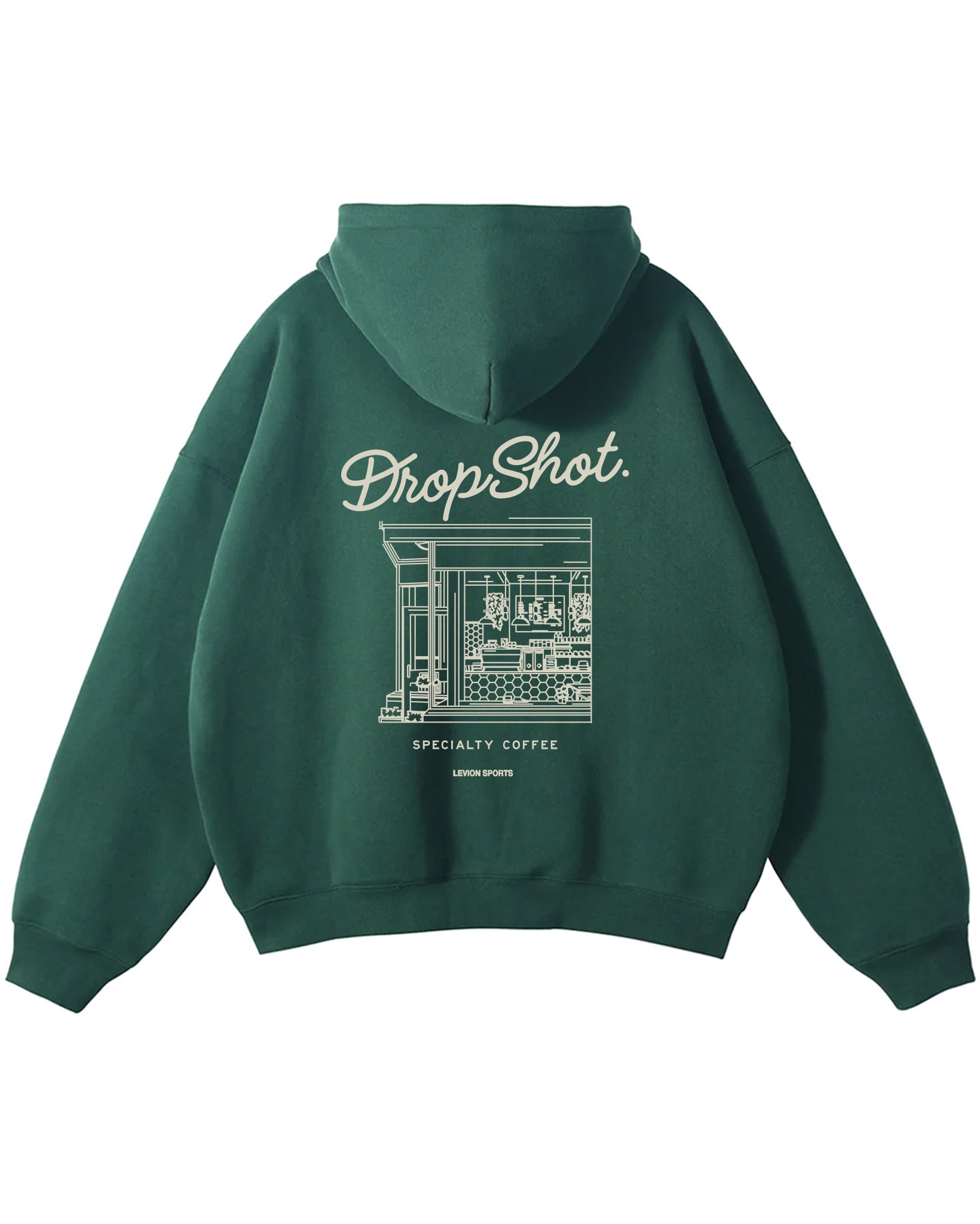 DropShot Coffee Shop Green Hoodie