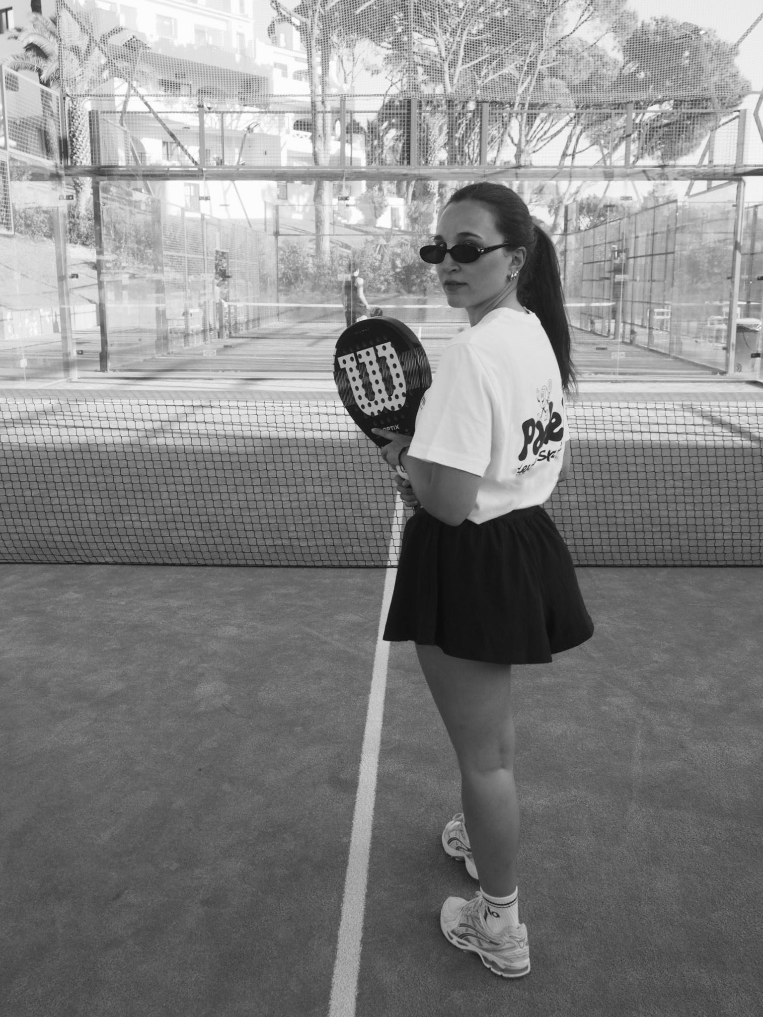 Padel Cartoon White T-Shirt