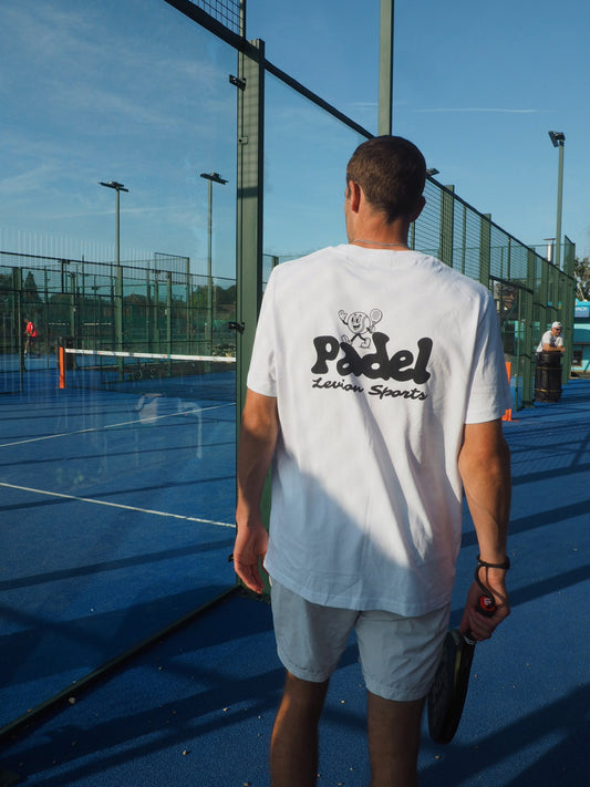 Padel Cartoon White T-Shirt