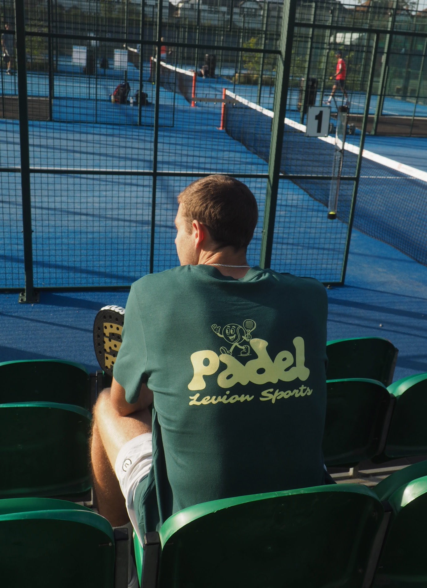 Padel Cartoon Green T-Shirt