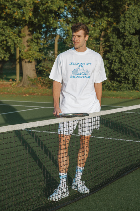 Racquet Club White Oversized Tee
