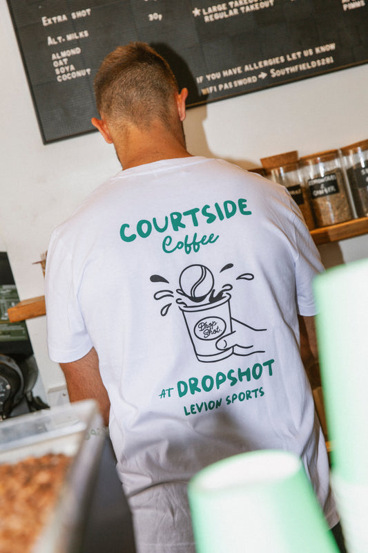 DropShot Coffee Splash White T-Shirt