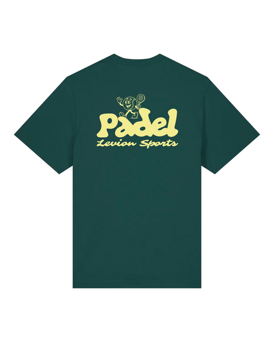 Padel Cartoon Green T-Shirt