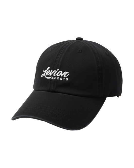 Levion Cursive Logo Cap - Black